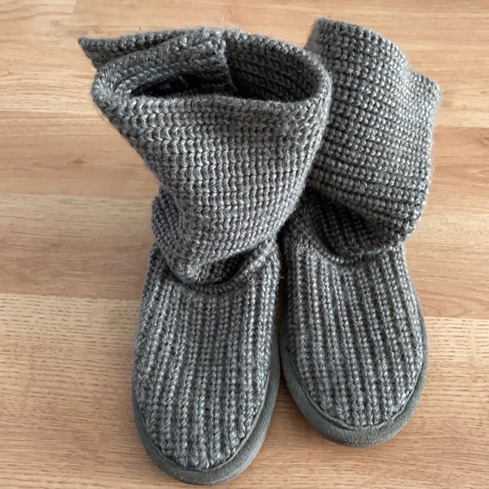 Bear paw sweater knit kids boots